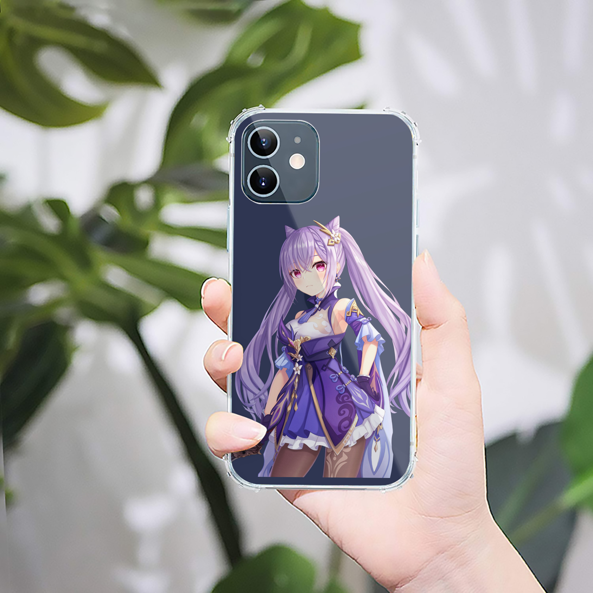 げんし神 刻晴 こくせい genshin Kokusei 【iPhone 12シリーズ対応】透明スマホケース（クリアソフトケース）